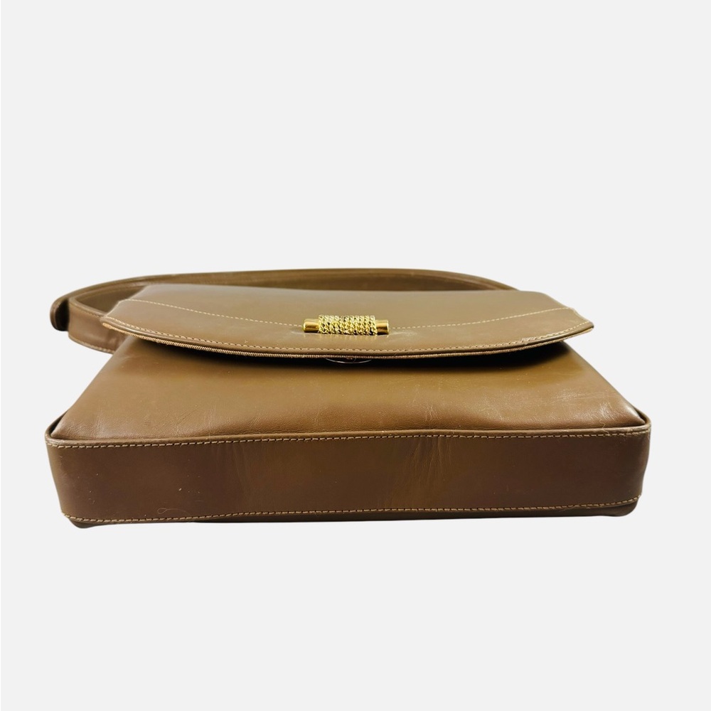 Erik For Holiner Vintage Leather Clutch Gold Plated Snap Closure Purse Evening - Picture 4 of 10